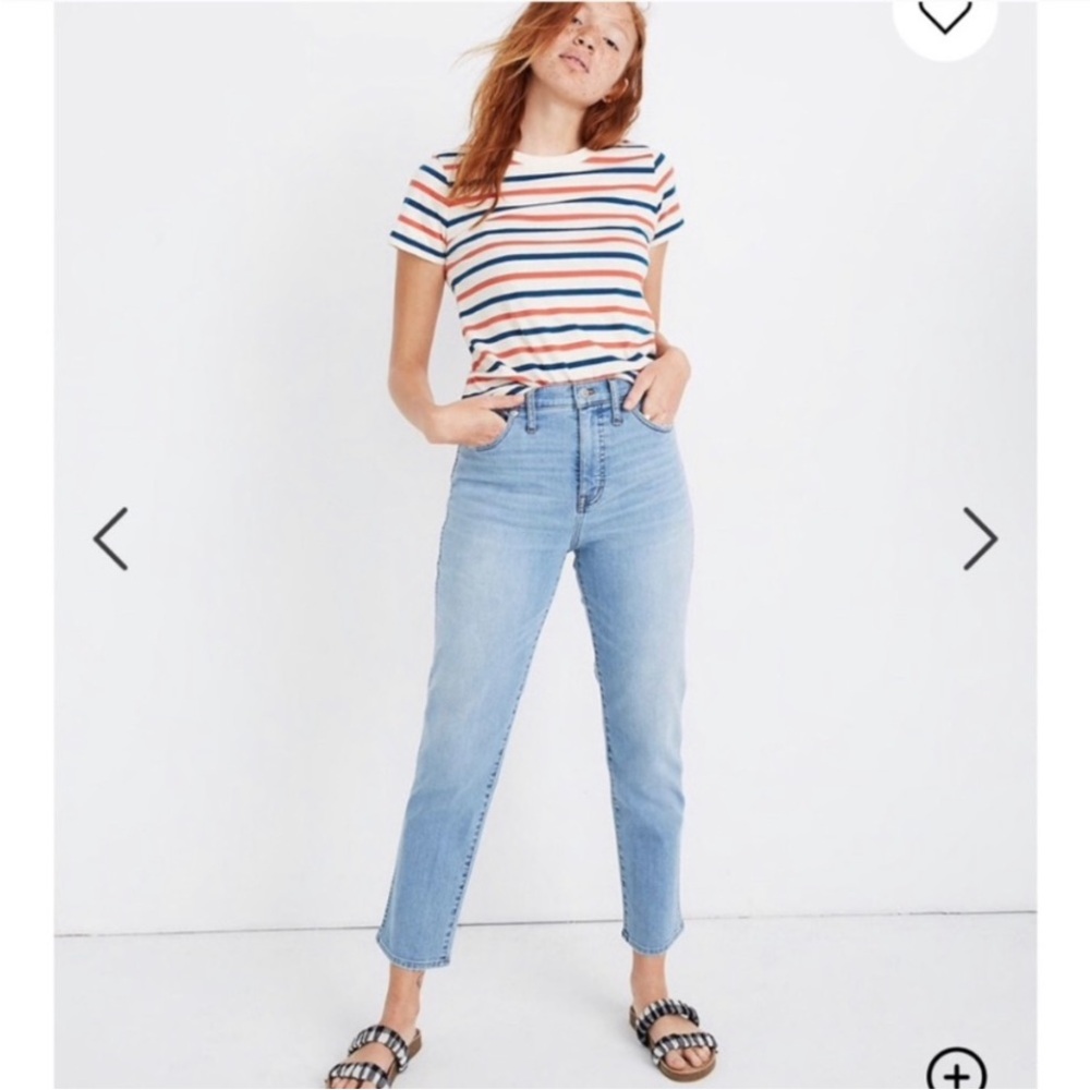 MADEWELL STOVEPIPE Jeans High Rise Ankle Crop MD677 Euclid Light Wash Sz 26